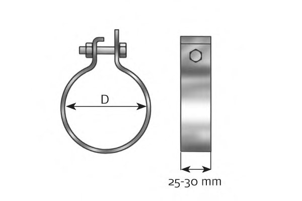 DINEX 99728 Clamp, exhaust system
